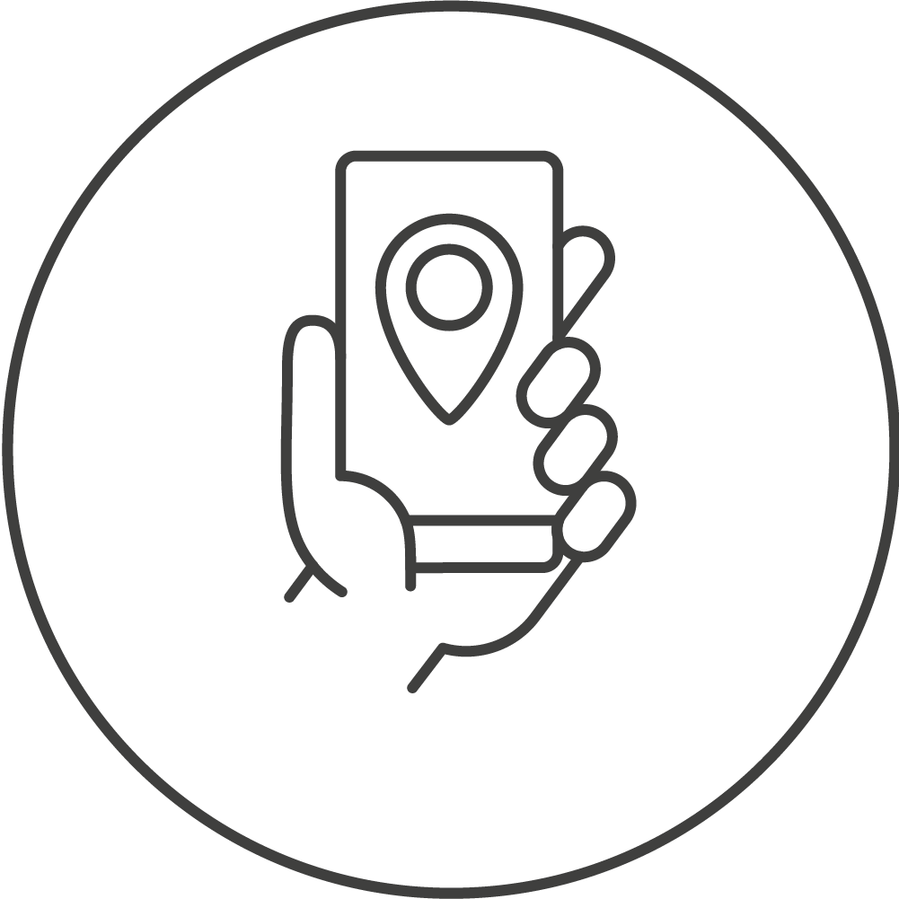 Icon Handy mit Maps offen