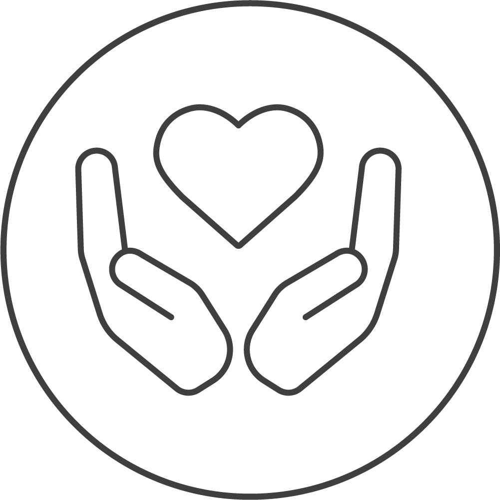 Icon Hand mit Herz